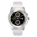 mykronoz hybrid smartwatch zetime regular silverwhite silicone white wristband extra photo 1