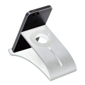 terratec 219729 itab duo silver aluminum smartphone apple watch stand extra photo 3