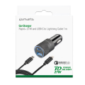 4smarts car charger rapid 27w with quick charge pd and usb c to lightning cable 1m grey black extra photo 5