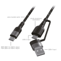 4smarts usb a and usb c to usb c cable combocord ca 15m fabric monochrome extra photo 3