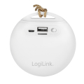 logilink sp0055 round compact bluetooth speaker white grey extra photo 4