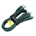 baseus flash series 3 in 2 fast charging data cable usb to usb c micro usb lightning 100w 12m gree extra photo 1