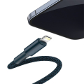 baseus braided fast charging data cable type c to lightning pd 20w 2m blue extra photo 2