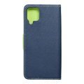 fancy book flip case for samsung a12 navy lime extra photo 1