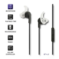 qoltec 50820 in ear headphones wireless bt with microphone black extra photo 2
