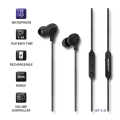 qoltec 50821 in ear headphones wireless bt with microphone black extra photo 1