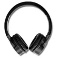 qoltec 50825 headphones wireless bt with microphone super bass black extra photo 1