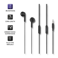 qoltec 50833 in ear headphones with microphone black extra photo 1