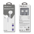 qoltec 50834 in ear headphones with microphone white extra photo 2