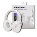 qoltec 50850 wireless headphones with microphone super bass dynamic bt pearl white extra photo 4