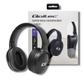 qoltec 50851 wireless headphones with microphone super bass dynamic bt black extra photo 4