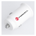 forcell cc sj02 car charger mini 2xusb 31a white extra photo 1