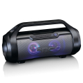 lenco spr 070bk splashproof bluetooth speaker with fm radio usb sd party lights black extra photo 1