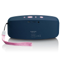 lenco bt 130pk stereo bluetooth speaker pink fabric extra photo 1