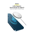 baseus simple mini magnetic wireless charger with type c cable 15m white extra photo 3