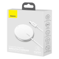 baseus simple mini magnetic wireless charger with type c cable 15m white extra photo 4