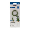 hama 200637 flexi slim charging data cable usb type c usb 20 075 m turtle green extra photo 1