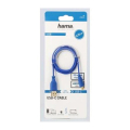 hama 200635 flexi slim charging data cable usb type c usb 20 075 m blue depth extra photo 1