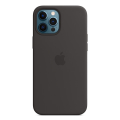 apple mhlg3 iphone 12 pro max silicone case magsafe black extra photo 1