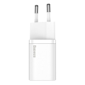 baseus super si quick charger 1c 25w set mini cable type c to type c 3a 1m white extra photo 1