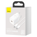 baseus super si quick charger 1c 25w set mini cable type c to type c 3a 1m white extra photo 2