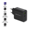 qoltec charger 42w 5 20v 225 3a usb type c pd usb black extra photo 2