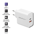 qoltec charger 63w 5 20v 15 3a usb type c pd usb qc 30 white extra photo 2