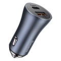 baseus golden contactor pro dual quick car charger usb type c 40w cable 5a grey extra photo 3