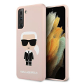 karl lagerfeld silicone case iconik full body for samsung galaxy s21 5g g996 pink extra photo 3