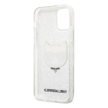 karl lagerfeld tpu cover choupette head glitter for apple iphone 12 pro max silver extra photo 1