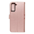 forcell mezzo book case for samsung galaxy s21 fe mandala rose gold extra photo 2