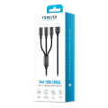 forever 3in1 cable usb lightning usb c microusb 10 m 2a black extra photo 1 forever 3in1 cable usb lightning usb c microusb 10 m 2a black extra photo 1