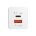forever core pd qc 30 gan charger 1x usb 1x usb c 65w white extra photo 3