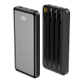 forever power bank tb 411 allin1 10000 mah with cables usb c lightning micro usb black extra photo 1