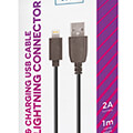 setty cable usb lightning 10 m 2a black new extra photo 1