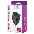 setty charger 1x usb usb c 3a 20w black extra photo 1