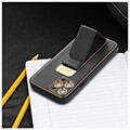 forcell leather case kickstand for iphone 12 pro max black extra photo 6