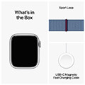 apple watch series 9 mr923 41mm silver aluminium case with winter blue sport loop extra photo 6