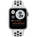 apple watch mkq73 se nike silver aluminium 44mm pure platinum black sport band extra photo 1