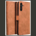 forcell tender book case for samsung galaxy a21s brown extra photo 2