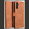 forcell tender book case for samsung galaxy a22 5g brown extra photo 2
