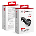 forcell carbon car charger type c 30 pd20w usb qc30 18w 5a cc50 1a1c black total 38w extra photo 2