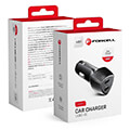 forcell carbon car charger type c 30 pd20w type c 30 pd20w cc50 2c black total 40w extra photo 2