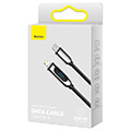 baseus display fast charging data cable type c to lightning 20w 2m black extra photo 1