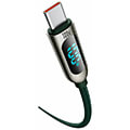 baseus display fast charging data cable type c to type c 100w 1m green extra photo 2