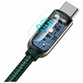 baseus display fast charging data cable type c to type c 100w 1m green extra photo 4