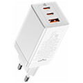 baseus gan3 pro quick charger 2x type c usb 65w cable type c 100w 1m white extra photo 4