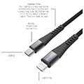 4smarts usb c to lightning cable premium cord xxl 3m navy blue mfi certified extra photo 3