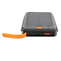 4smarts solar power bank titan pack flex 10000mah stand and flashlight black orange extra photo 1