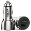 ugreen car charger cd213 36w dual usb qc30 gray 10144 extra photo 1